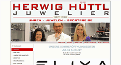 Desktop Screenshot of juwelier-huettl.at